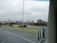 Rainy Austin skyline