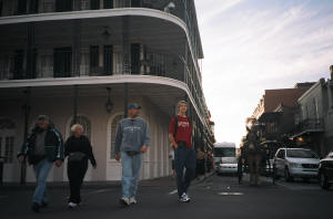 Afternoon on Bourbon Street with moho parked in loading zone