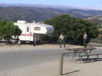 Excitement in the park!  Officials lay a trap for an deadbeat trailer dweller.