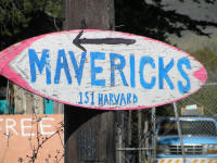 We were looking for Mavericks, one of the biggest surfing waves in the world.  Looks like we're getting close.