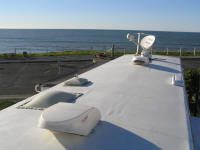 Our roof, ocean in background.