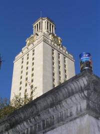 Naw, from up close, it's the UT tower, looking like an owl