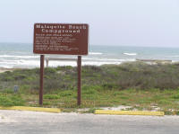 View of the Gulf near the Malaquite Beach campground on the other side of the island.