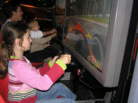 All the kiddos enjoyed test driving the F1 cars